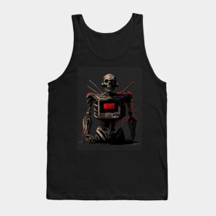 Comic-Style: AI Cyborg Robot Skull and the Apocalypse Tank Top